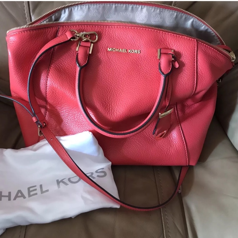 Michael Kors large Riley satchel in watermelon
