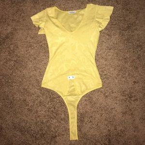 Yellow floral Bodysuit