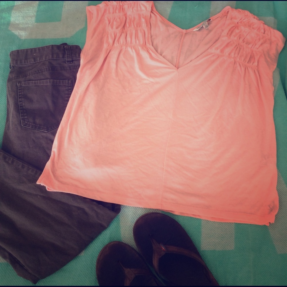 Coral crop top
