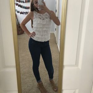 Hollister ruffled tank-top!