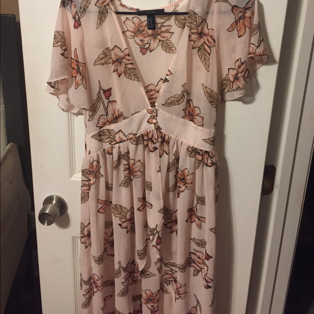 Lace high low shirt