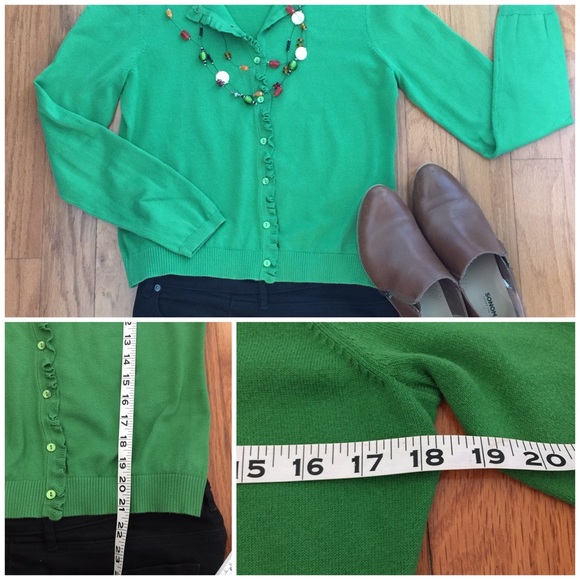 Ann Taylor LOFT Kelly Green cardigan - Picture 3 of 4