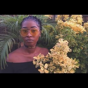 Choker Necklace Black & Gold "MELANIN"