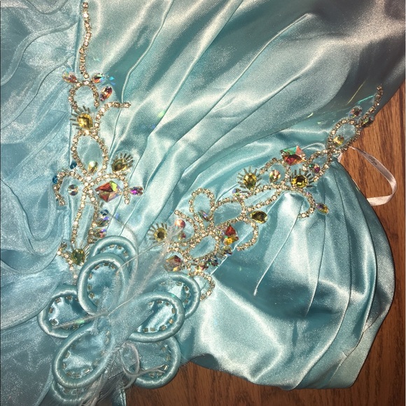 Short, Corset Homecoming Ball Gown Dress Blue - Picture 4 of 7