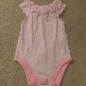 Pink zebra onesie