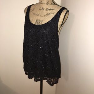 Sparkly blank tank w/ cut out back!