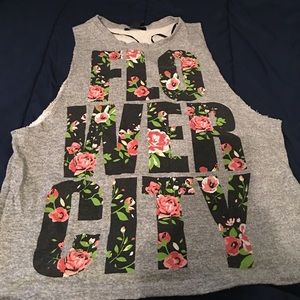 FOREVER21 Gray Muscle Tee