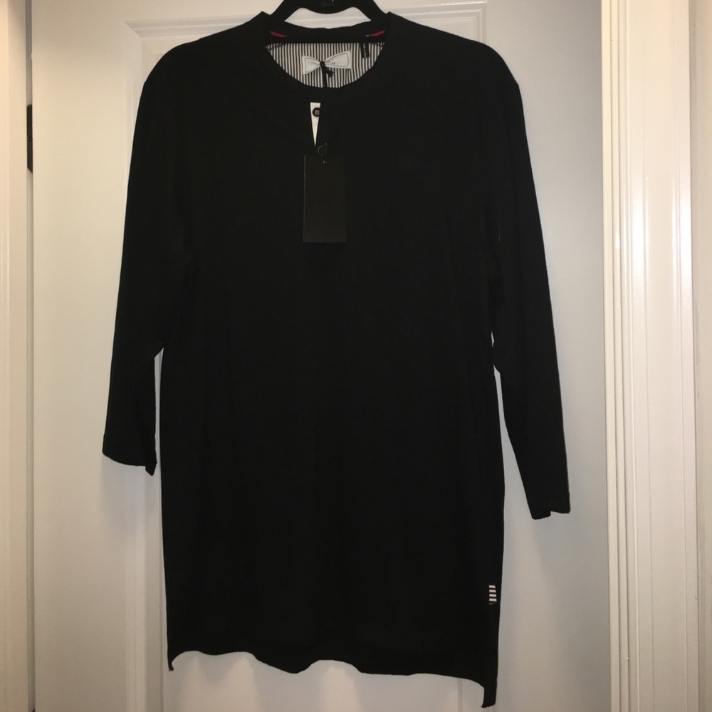 Men's Five Four Club Black Henley