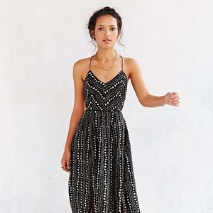 Ecote Black Strappy Back Safari Maxi Dress