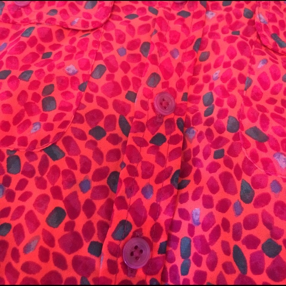 Sheer button down blouse - Picture 2 of 3