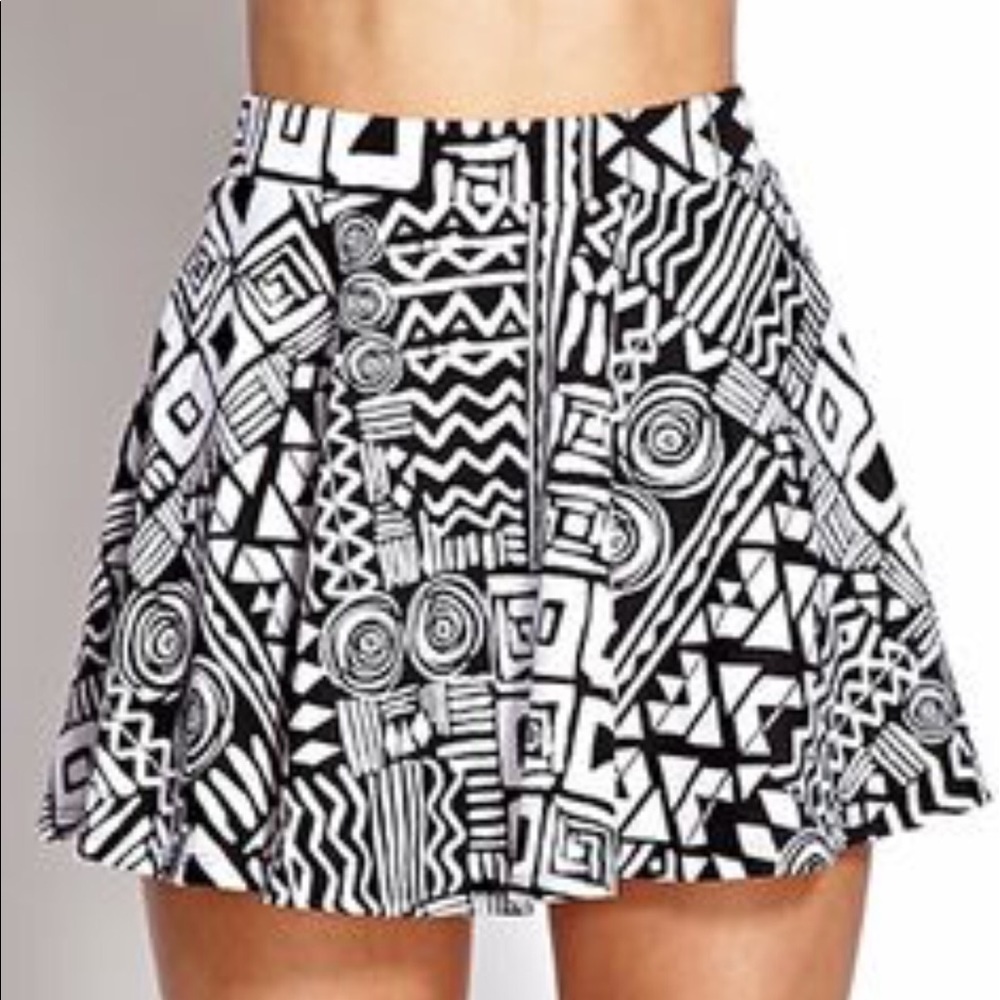 Tribal print skater skirt
