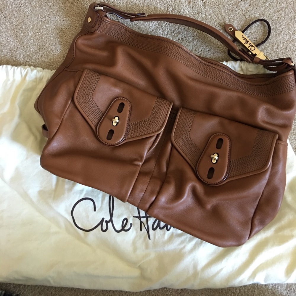 Cole Han Shoulder Bag - Camel Leather