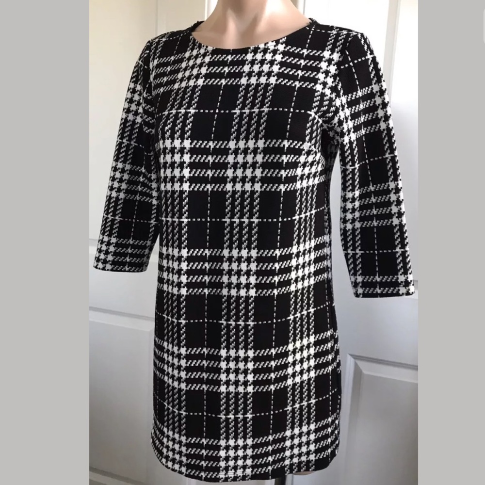 FOREVER 21 Plaided TUNIC BLOUSON MINI DRESS sz S