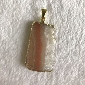 Quartz slice pendant