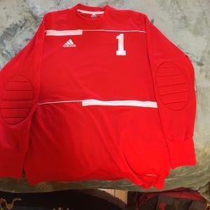 Adidas padded goalie jersey with number