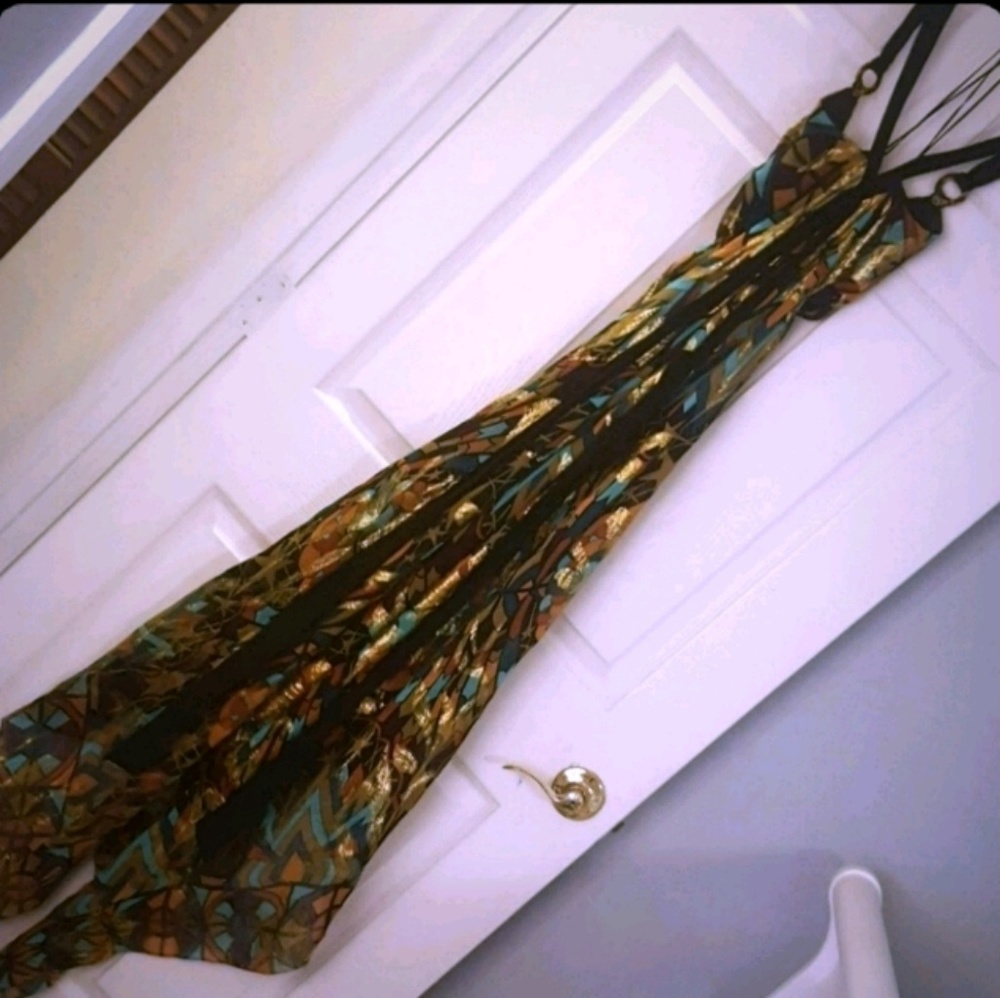 Nicole Miller 100% Silk Asymmetric Maxi