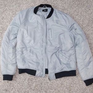 Grey-Blue Bomber Jacket