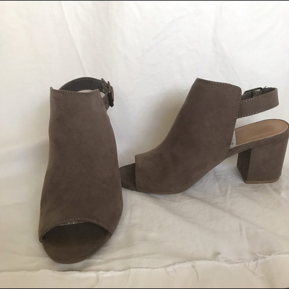 Suede Ankle Heel