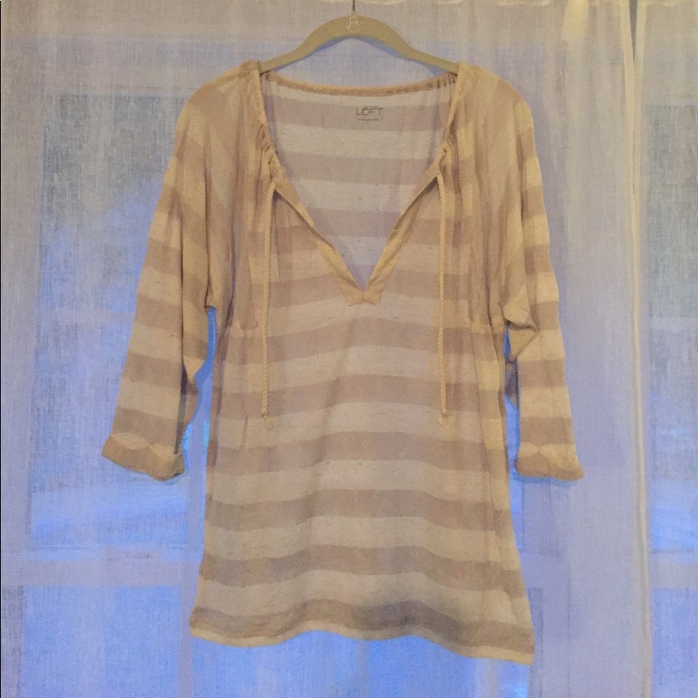 LOFT super soft casual striped shirt