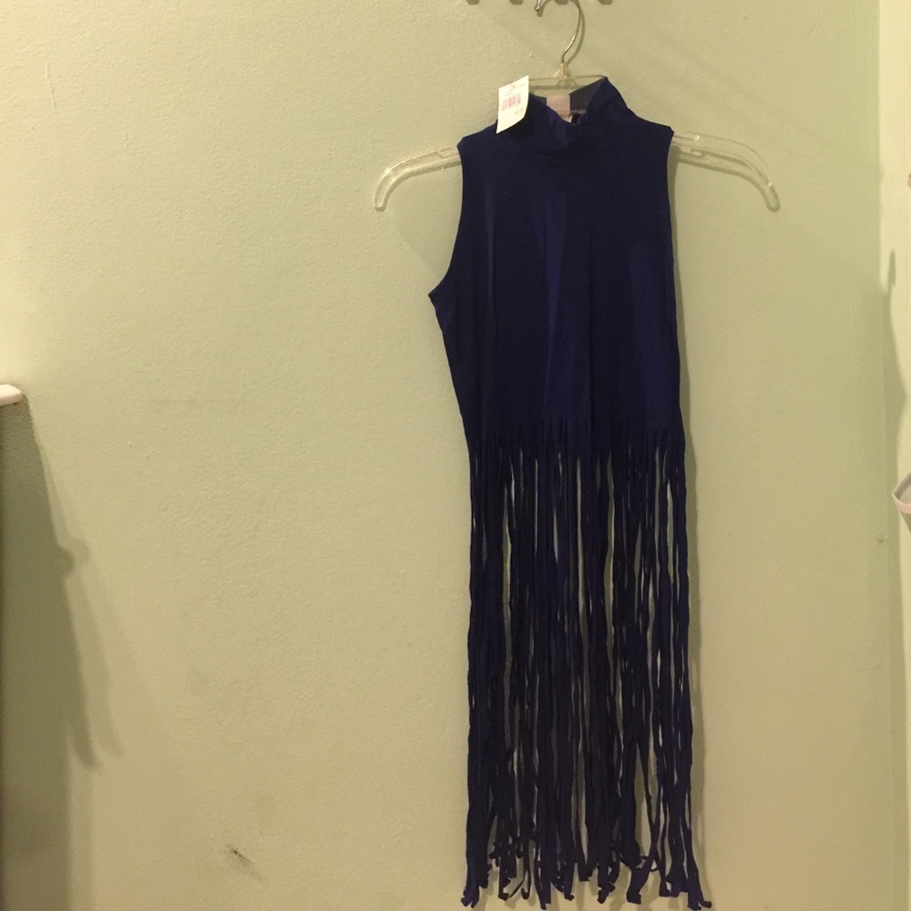 Navy blue front top