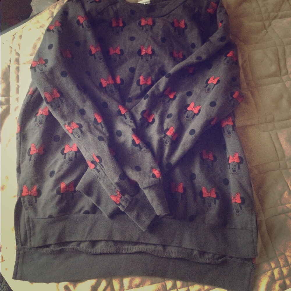Minnie Mouse long sleeve crop sweater