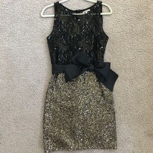 Black and gold dress