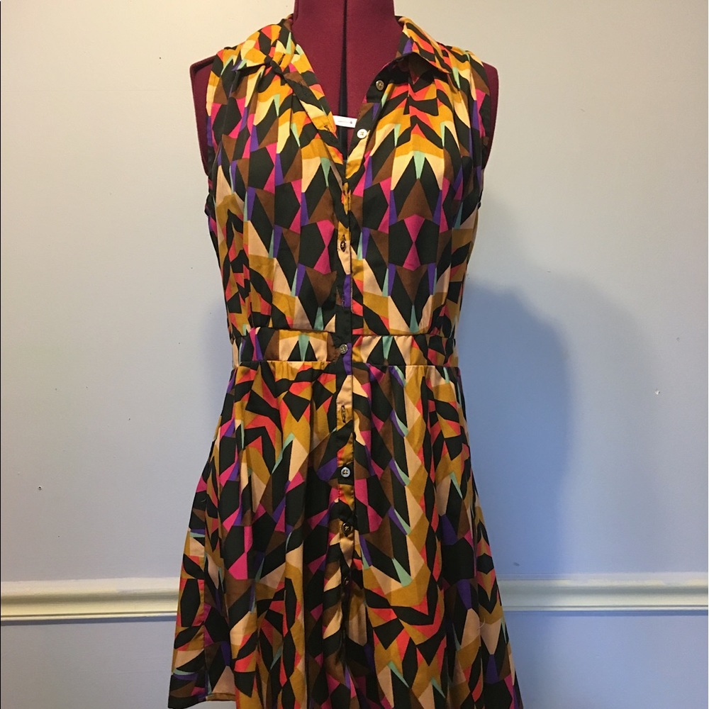 💛💕Abstract Fit n' Flare Dress