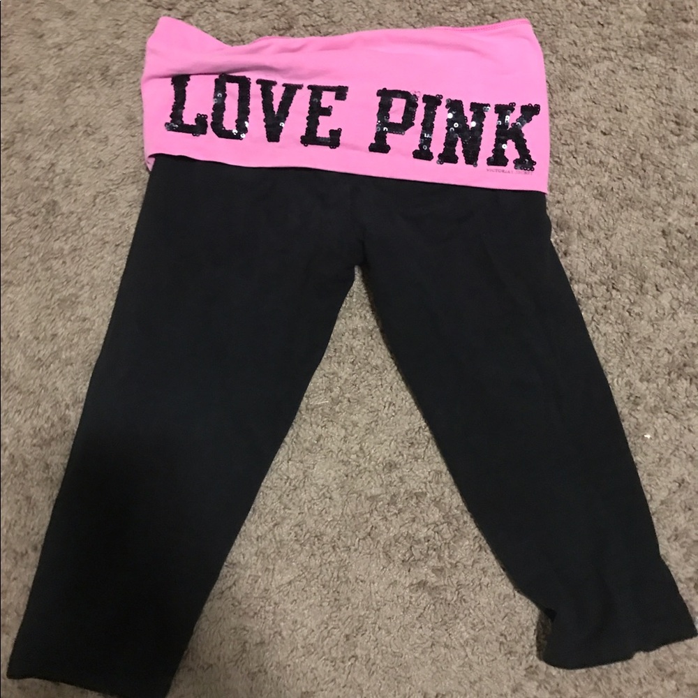 Victoria's Secret PINK crop yoga leggings