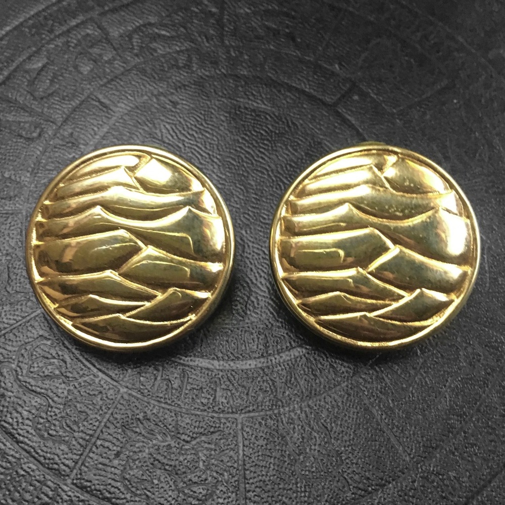 🚫SOLD🚫Vintage abstract landscape earrings