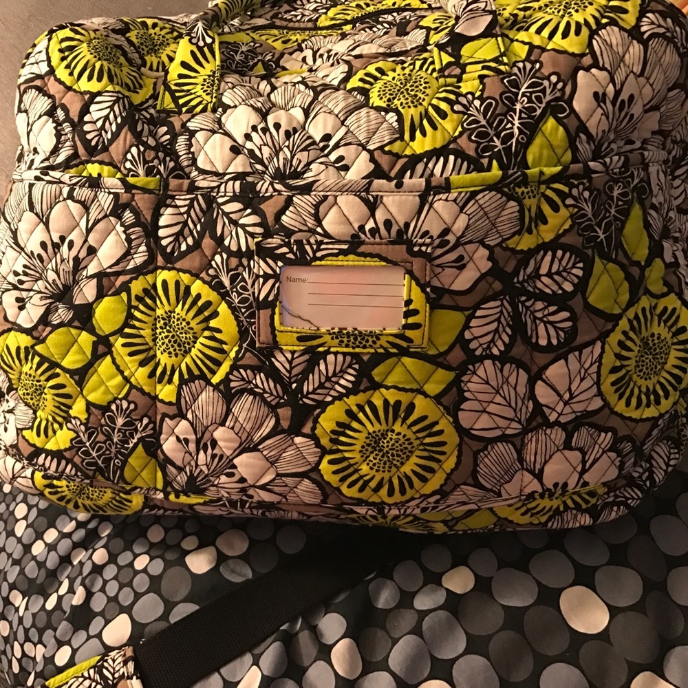 Vera Bradley weekender bag.