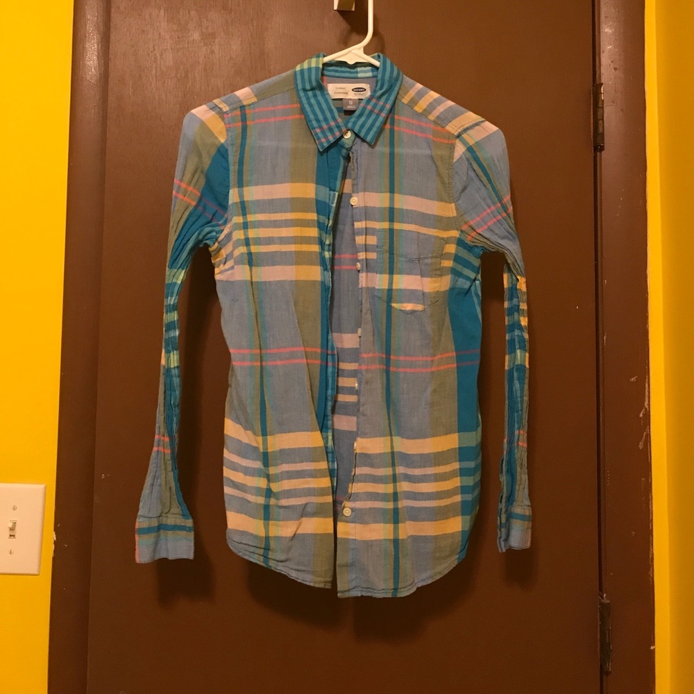 Blue Plaid Button-Down