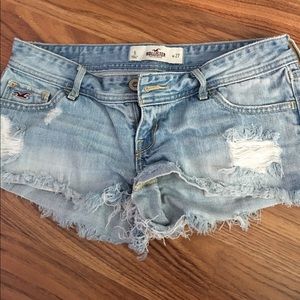 Light blue short shorts