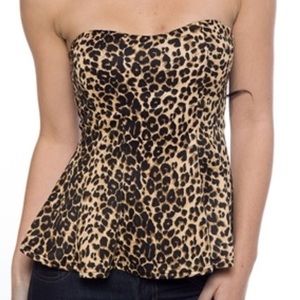 Leopard print peplum top