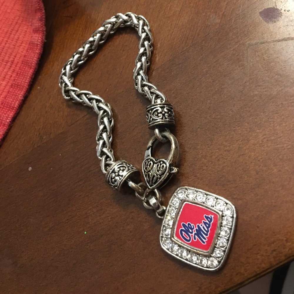 Ole miss charm bracelet