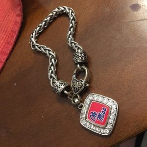 Ole miss charm bracelet