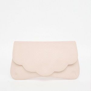 ASOS Scallop Snake Clutch Bag