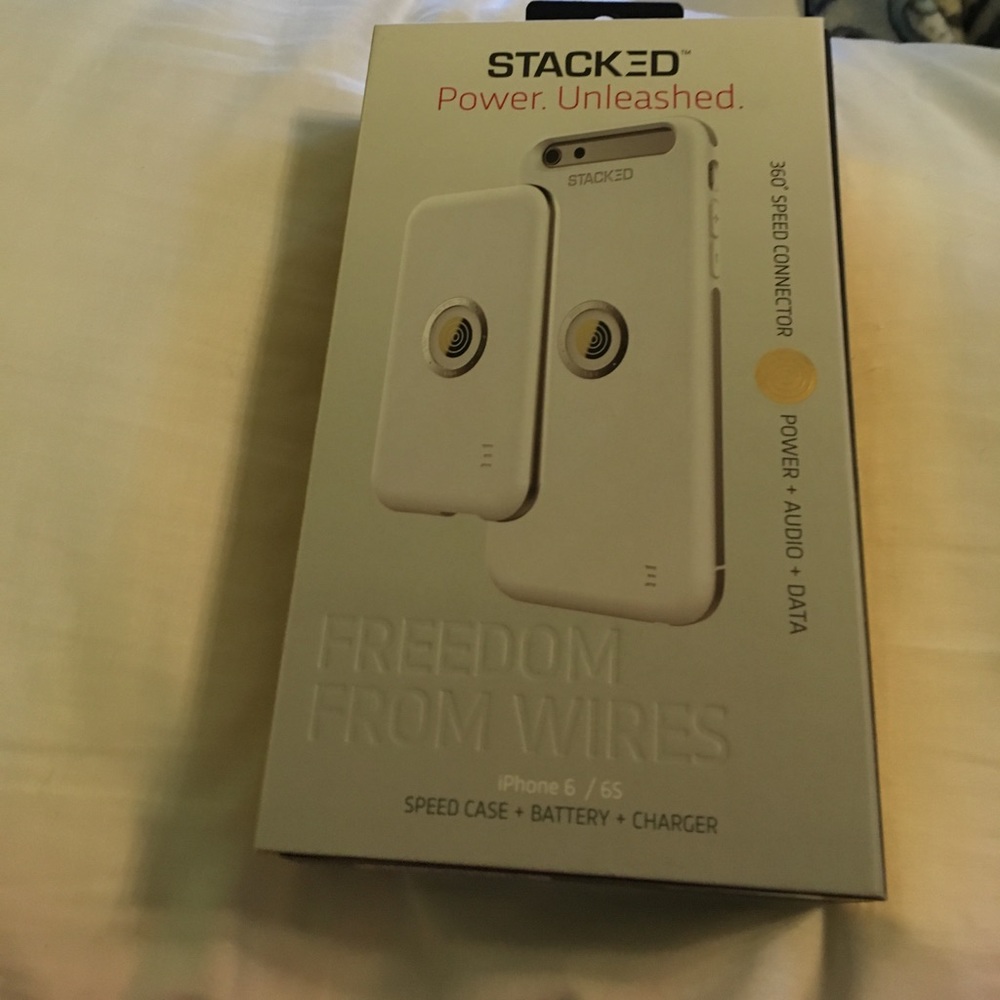 Stacked iphone 6 charging case.
