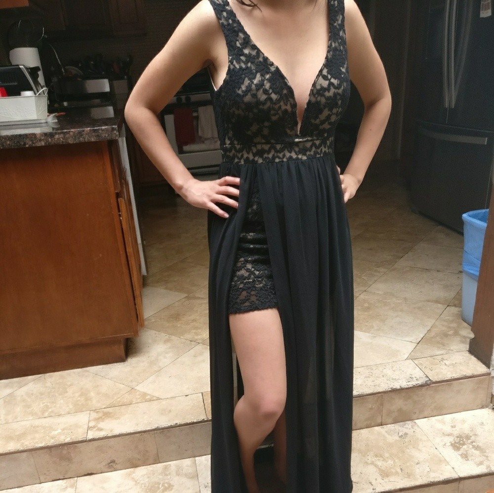 Black maxi dress small Valentine's day date