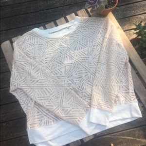 Madewell Mesh Geometric Longsleeve Top