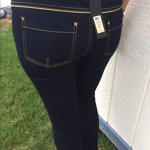 Designer jeans w/detailing around back and ankle