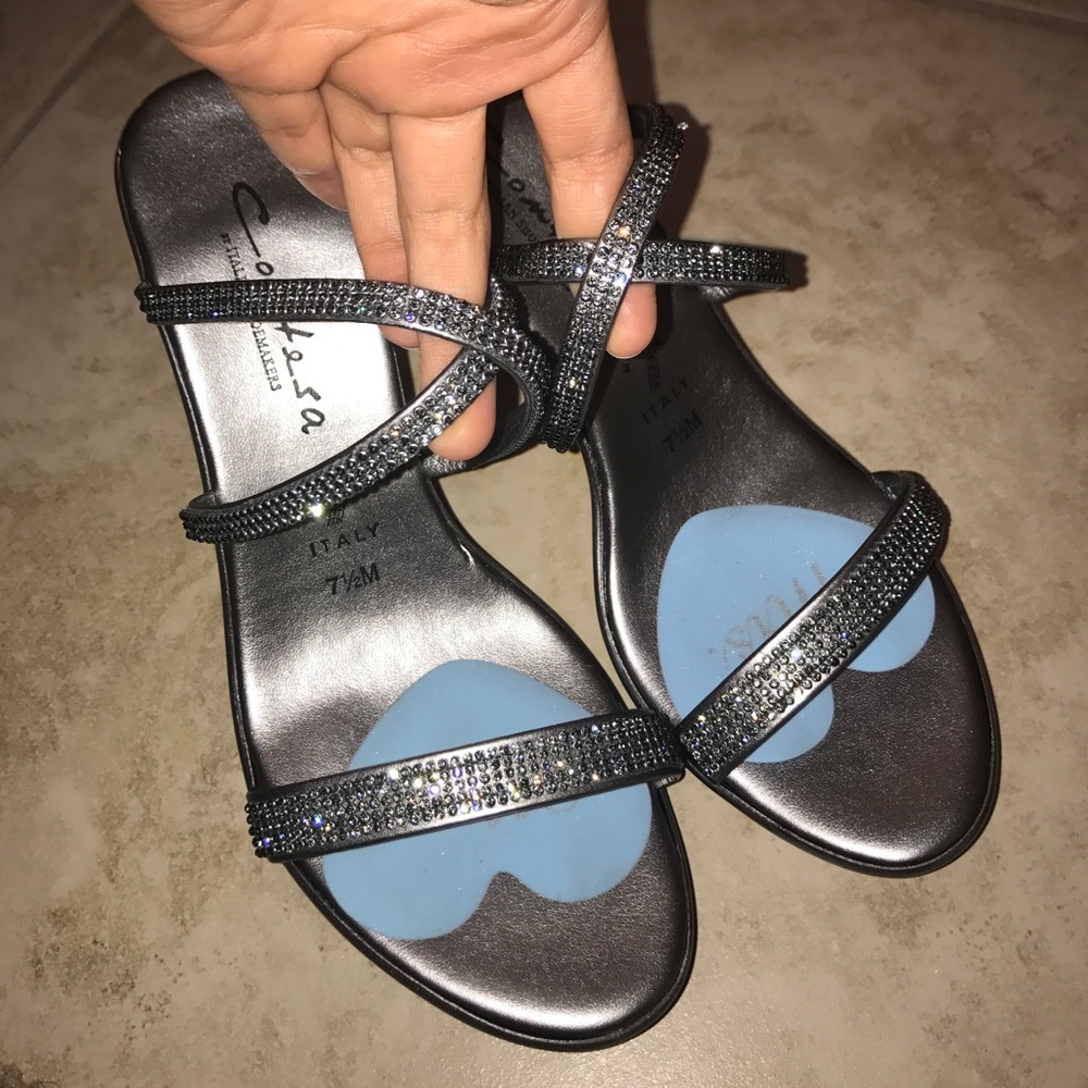 Silver heels