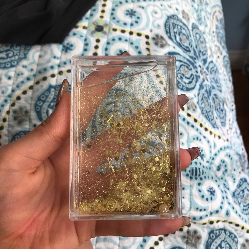 A mini Polaroid picture holder.