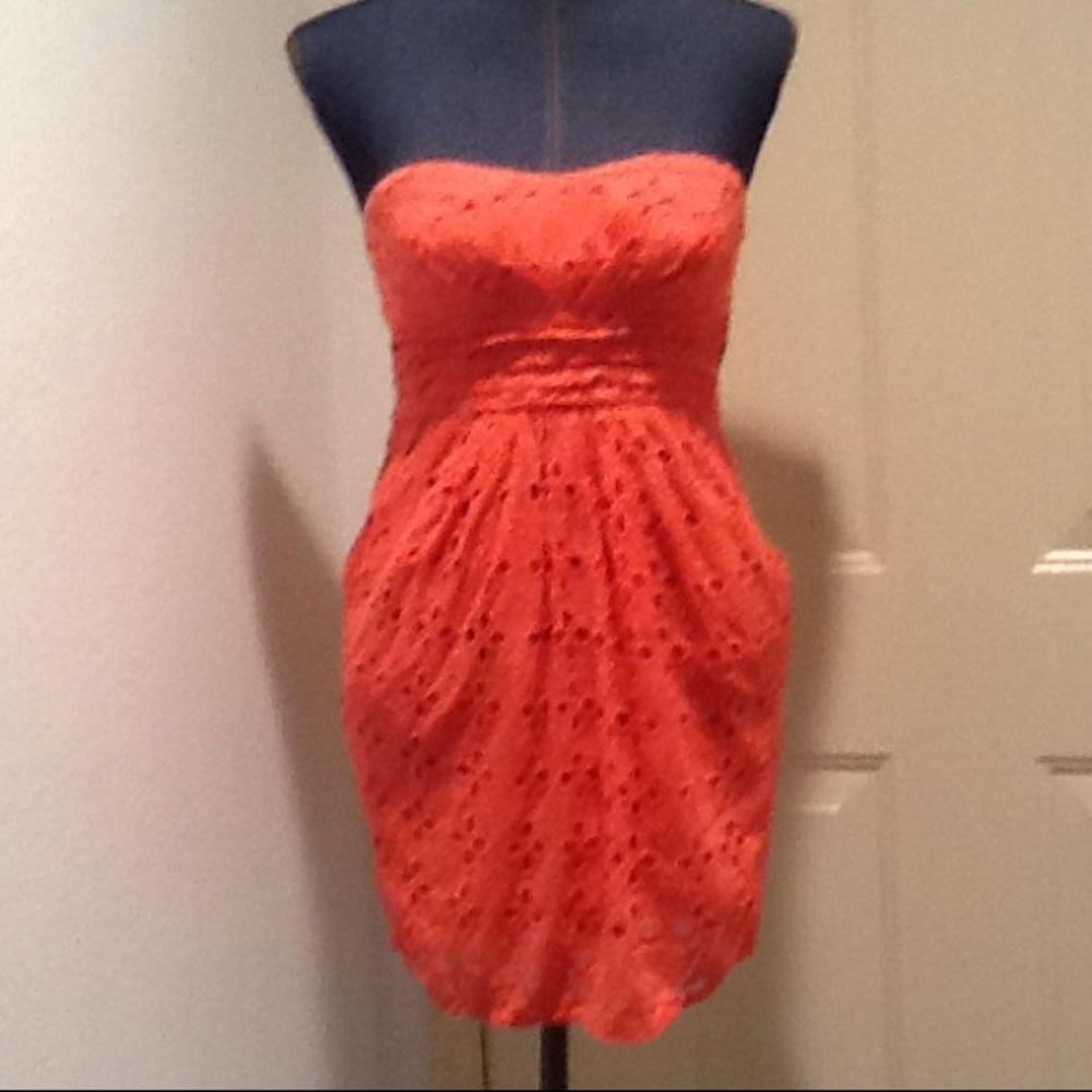 Forever 21 Pretty Orange Halter Dress