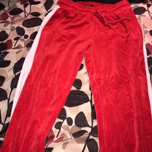 Velvet joggers.