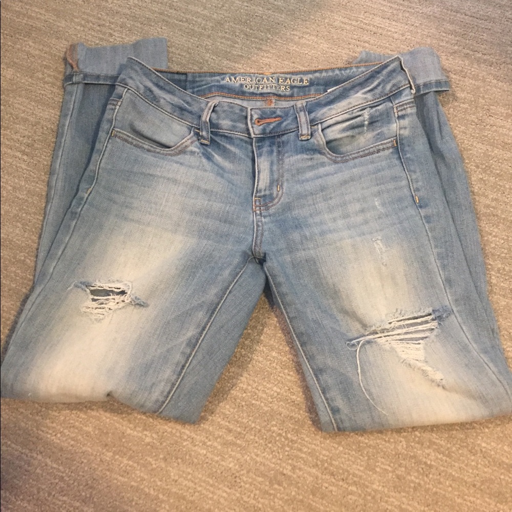 American eagle distressed skinny jeans