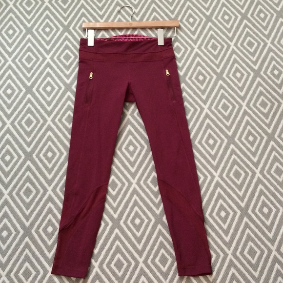 lululemon athletica Pants - Lululemon maroon leggings size 6