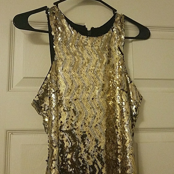 Gold and silver sequence Babe addiction dress - Picture 2 of 6