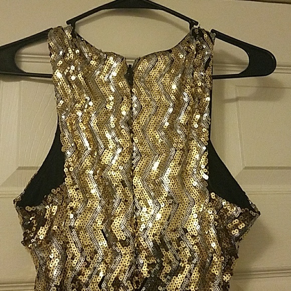 Gold and silver sequence Babe addiction dress - Picture 5 of 6