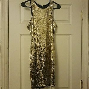 Gold and silver sequence Babe addiction dress