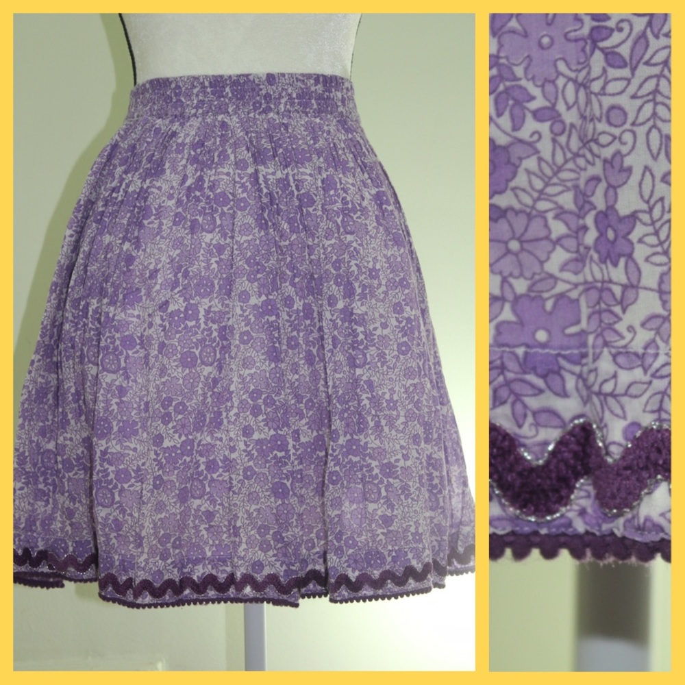 EUC Cupcakes & Pastries Lavender Gauzy Skirt